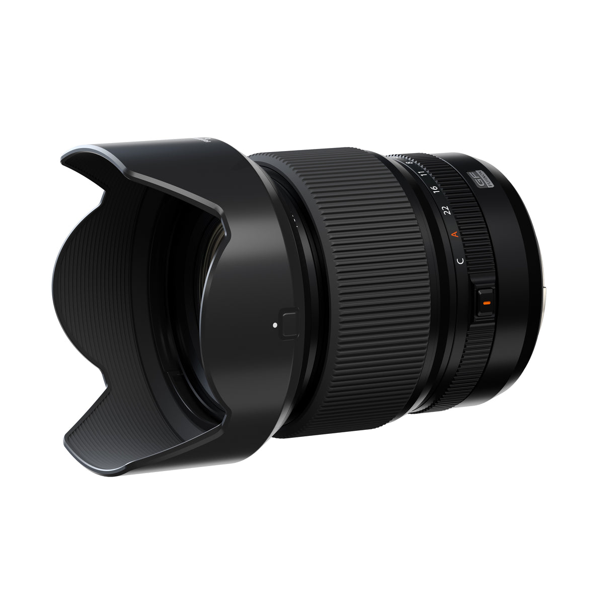 Fujifilm GF 55mm f/1.7 R WR Lens, with lens hood