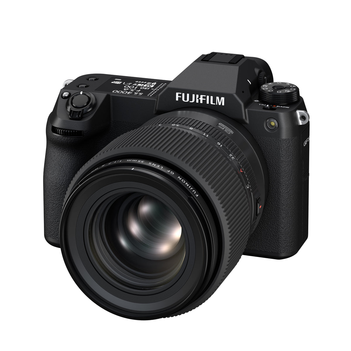 Fujifilm GF 55mm f/1.7 R WR Lens, mounted on a GFX100S