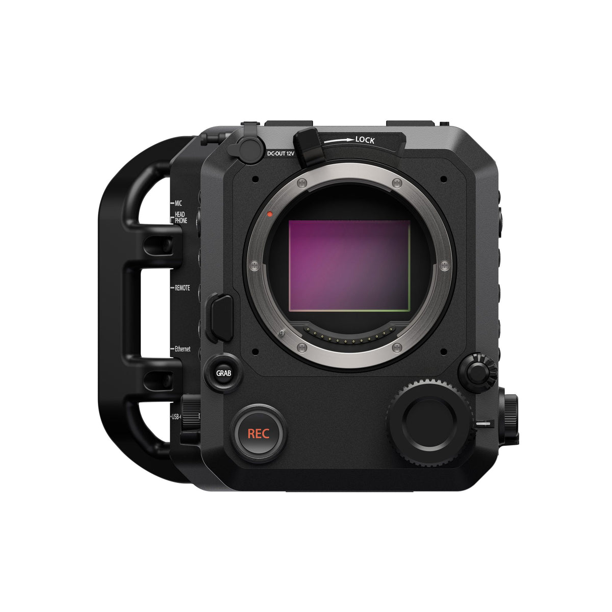 Fujifilm GFX ETERNA 55 — front view with the sensor exposed