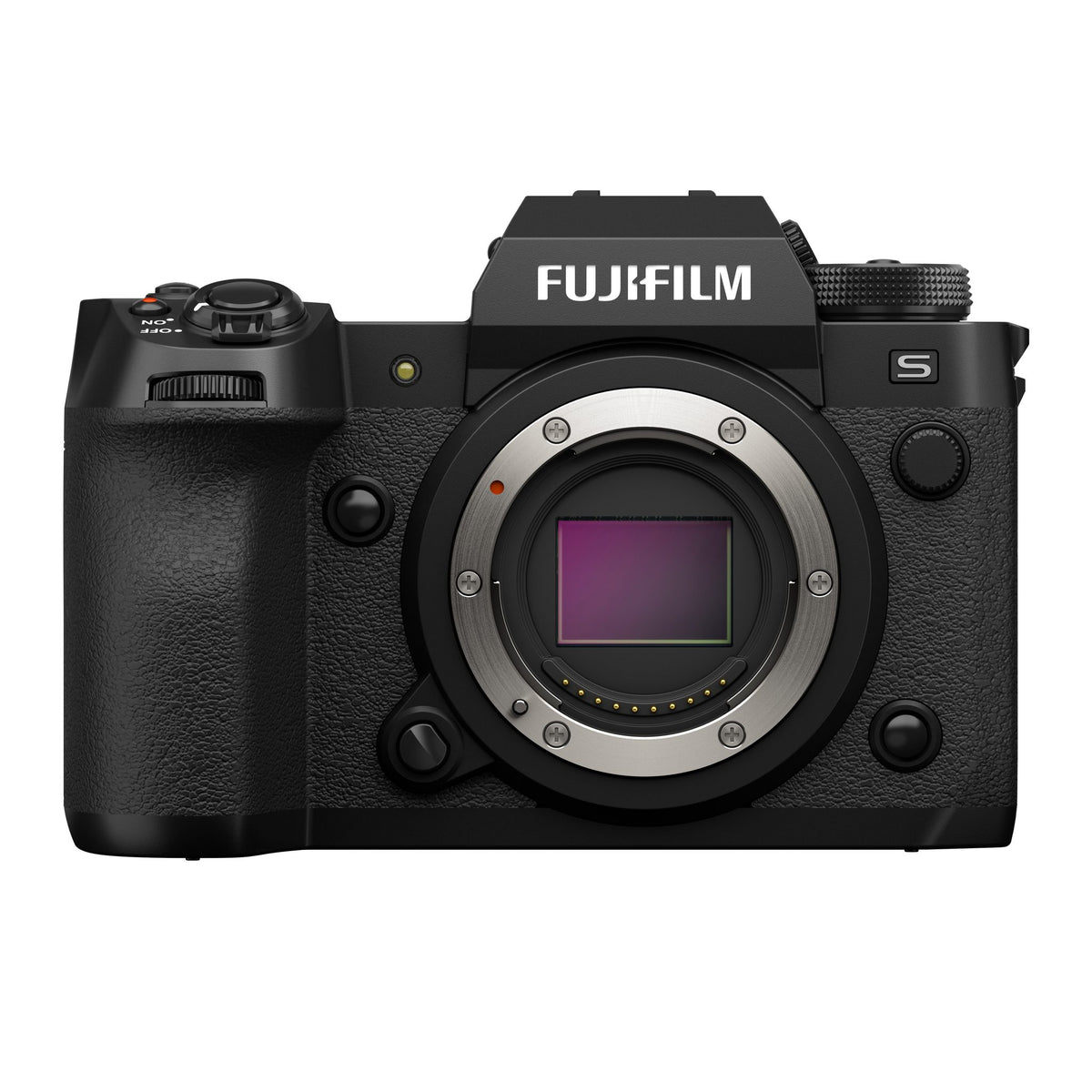 Fujifilm X-H2S — front view with the sensor exposed